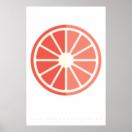Ruby Citrus Retro Fruit Poster 60:s 70:e citat