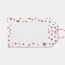 Ruby Confetti Watercolor Dots Gift-Märkre Presentetikett