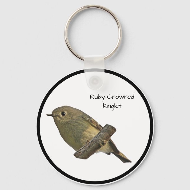 Ruby-Crowned Kinglet Nyckelring (Framsida)