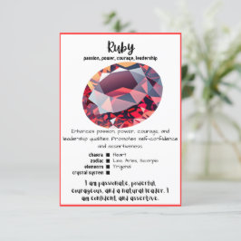 Ruby Crystal Mewn Card Inbjudningar