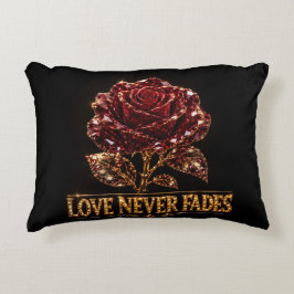 Ruby Crystal Rose – Kärlek Bleknar Aldrig Prydnadskudde