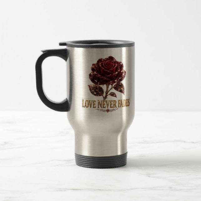 Ruby Crystal Rose – Kärlek Bleknar Aldrig Resemugg (Vänster)