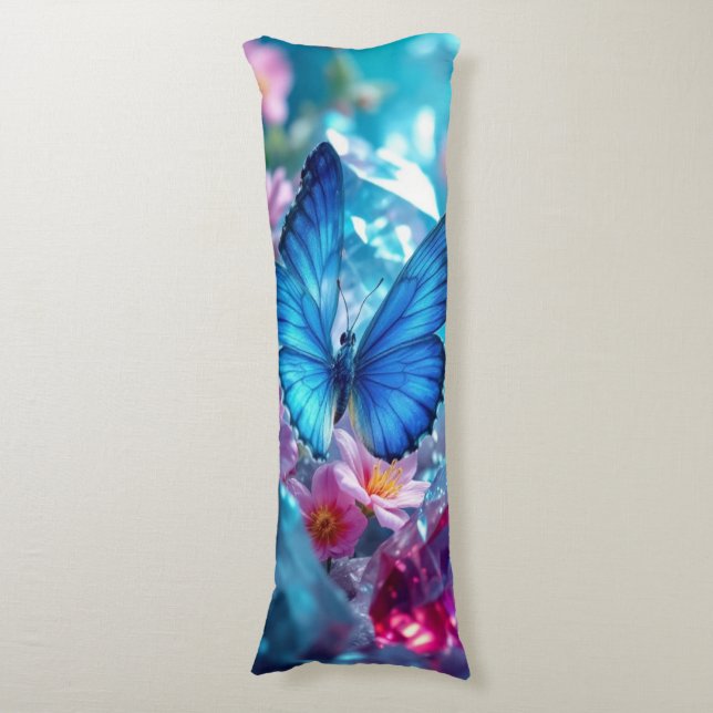 Ruby Crystals Garden Butterfly Kroppskudde (Framsidan Vertikal)