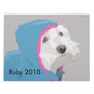 Ruby den Westie 2010 kalendern Kalender