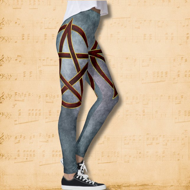 Ruby Enchantment: Pentagram Elegance Leggings (Skapare uppladdad)