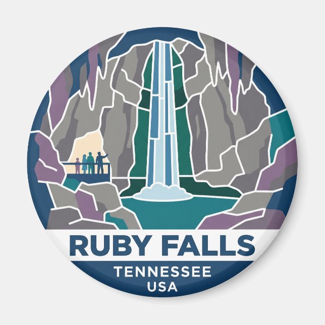 Ruby Falls USA Magnet (Framsidan)