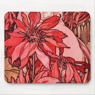Ruby Flower av Alphonse Mucha Vintage Art Musmatta