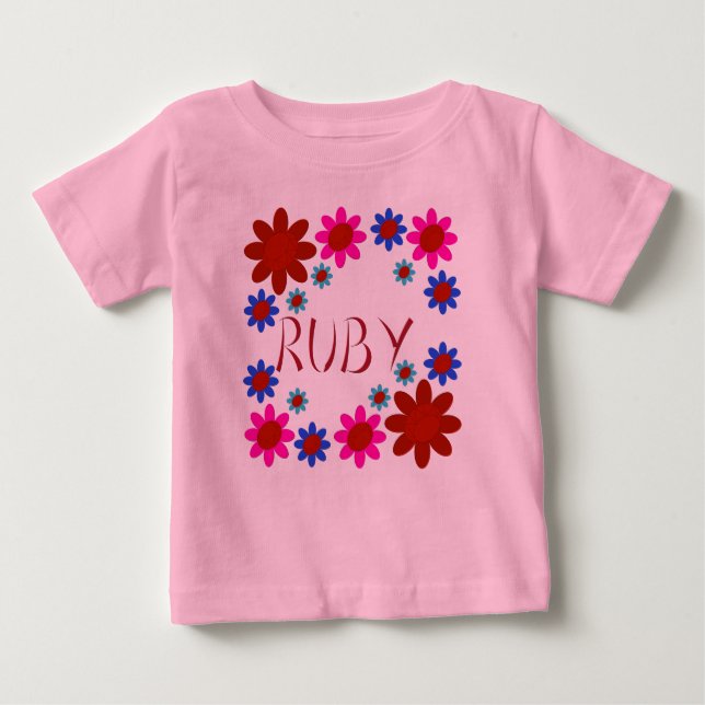 RUBY Flowers T Shirt (Framsida)