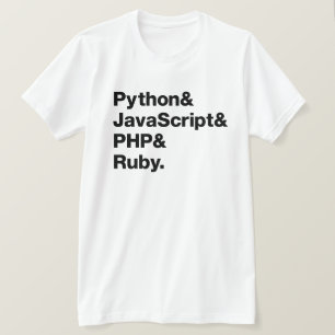 Ruby för pytonormJavaScriptPHP som programmerar T Shirt