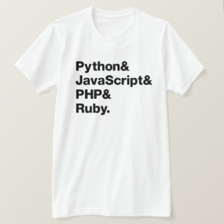 Ruby för pytonormJavaScriptPHP som programmerar T Shirt