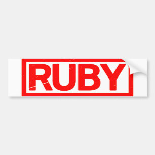 Ruby Frimärke Bildekal