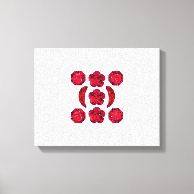 Ruby Gemstone Art, Red Canvastryck (Framsida)