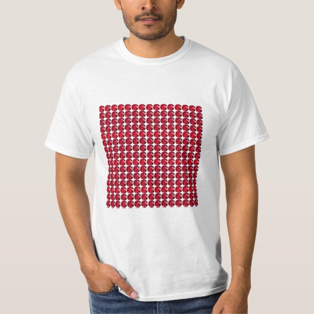 Ruby Gemstone Art, Red T Shirt (Framsida)