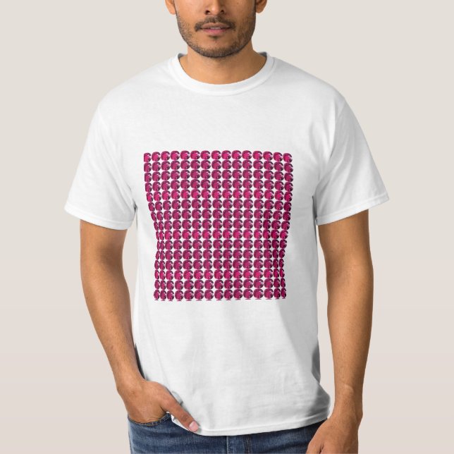 Ruby Gemstone Art, Red T Shirt (Framsida)