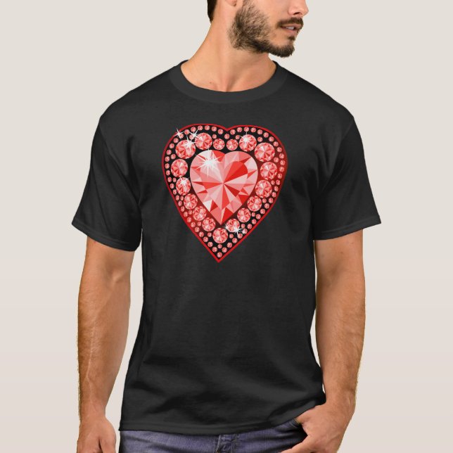 Ruby Gemstone Heart Tee (Framsida)