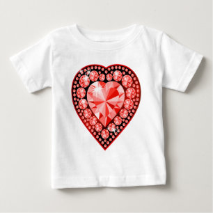 Ruby Gemstone Heart Tee Shirt
