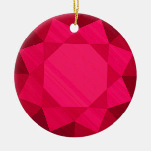 Ruby Gemstone/Jewel Graphic Image Julgransprydnad Keramik