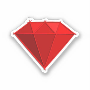 Ruby Gemstone. Juveli. 40 Bröllop-årsdagen Klistermärken