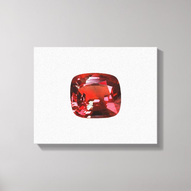 Ruby Gemstone Red Canvastryck (Framsida)