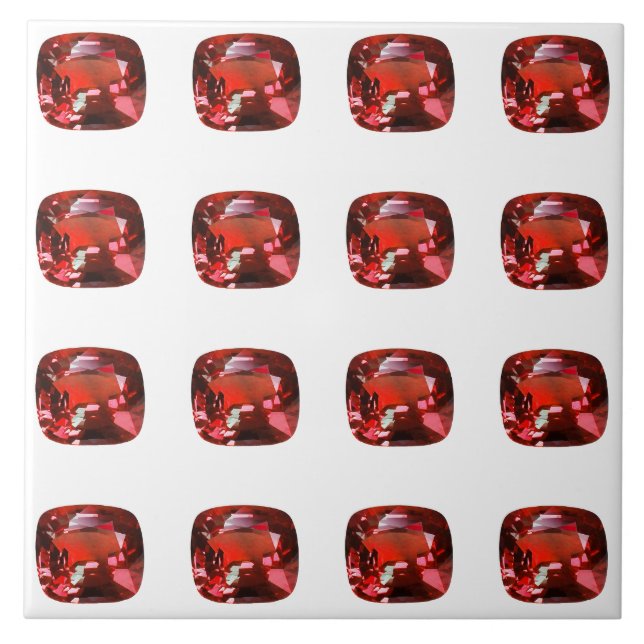 Ruby Gemstone Red Kakelplatta (Framsidan)