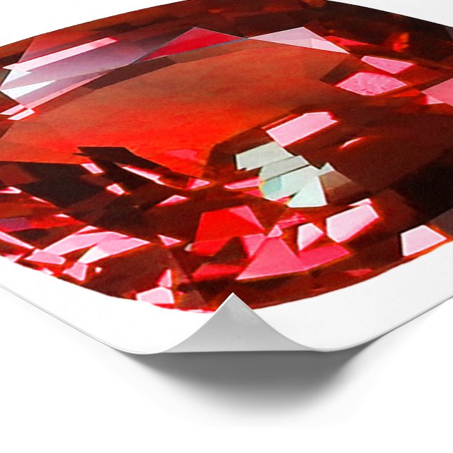 Ruby Gemstone Red Poster (Hörn)