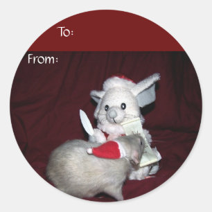 Ruby Gift Sticker Runt Klistermärke