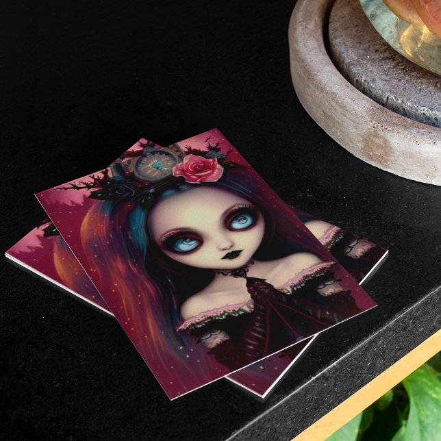 Ruby Gothic Illustration-julen Kort (Skapare uppladdad)
