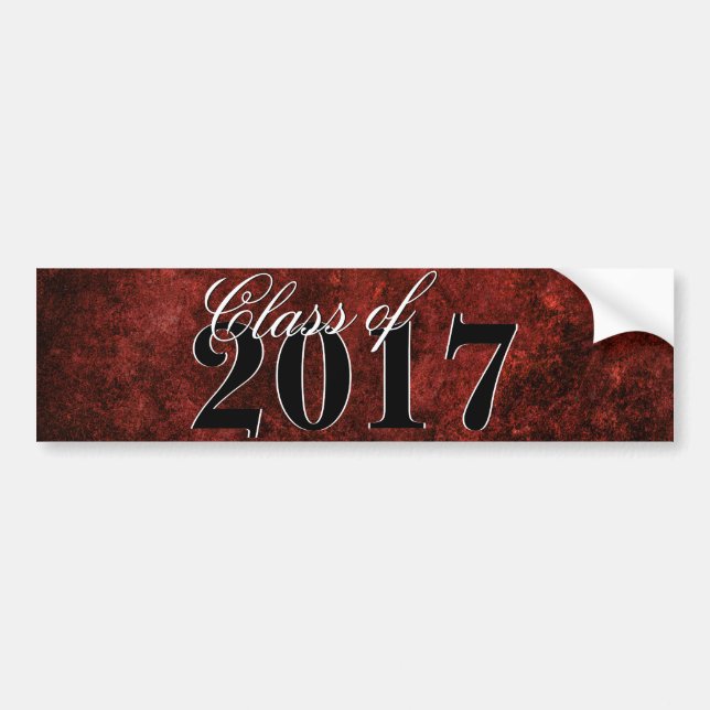 Ruby Grad | Red Garnet Crimson Scarlet Party Theme Bildekal (Framsidan)