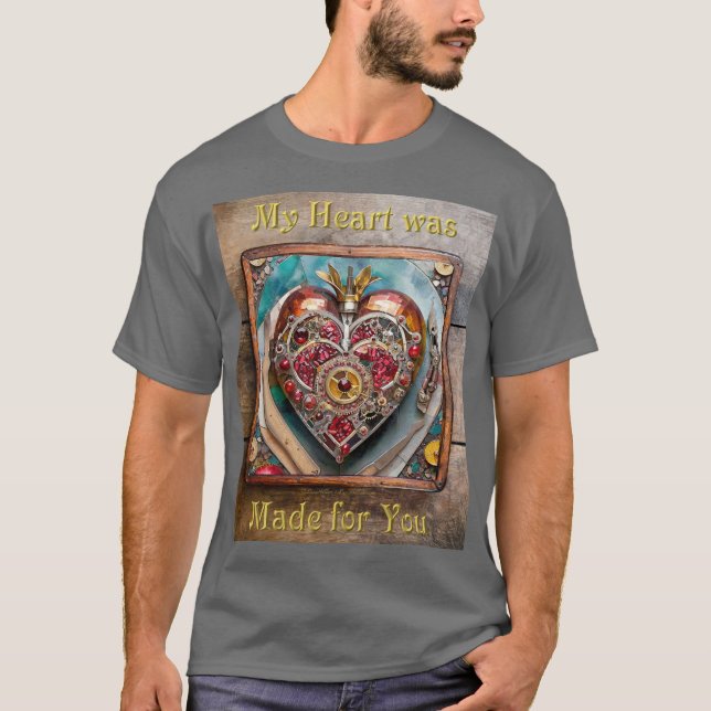 Ruby Granatäpple Hjärtan Steampunk-serien T Shirt (Framsida)