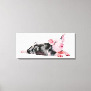 Ruby, Gris med Lipstick på canvas