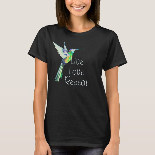 Ruby Grönt hummingbird T-Shirt (Framsida)