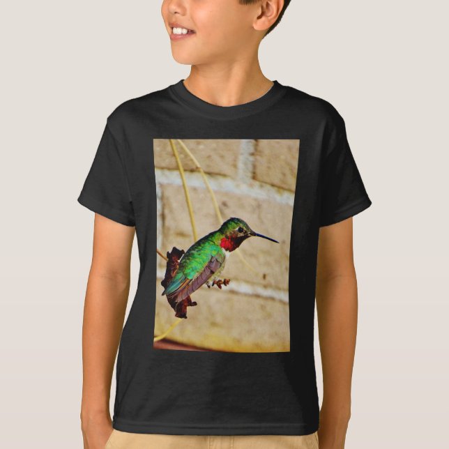 Ruby Grönt hummingbird Tee Shirt (Framsida)