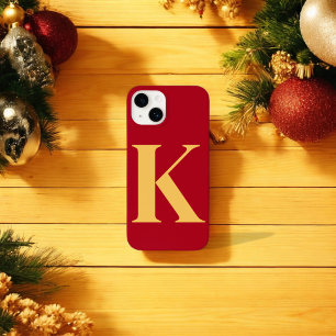 Ruby Guld Monogram Design för första Personligen