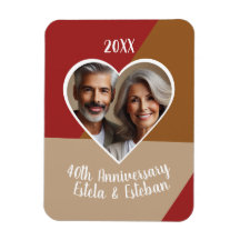 Ruby Heart Anpassningsbar Photo Anniury Keepsaké