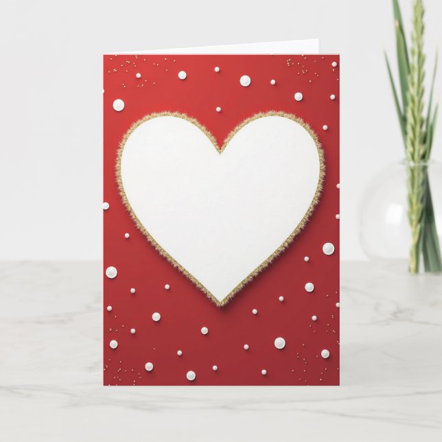 Ruby Heart Festive Joy-kort Kort (Framsida)