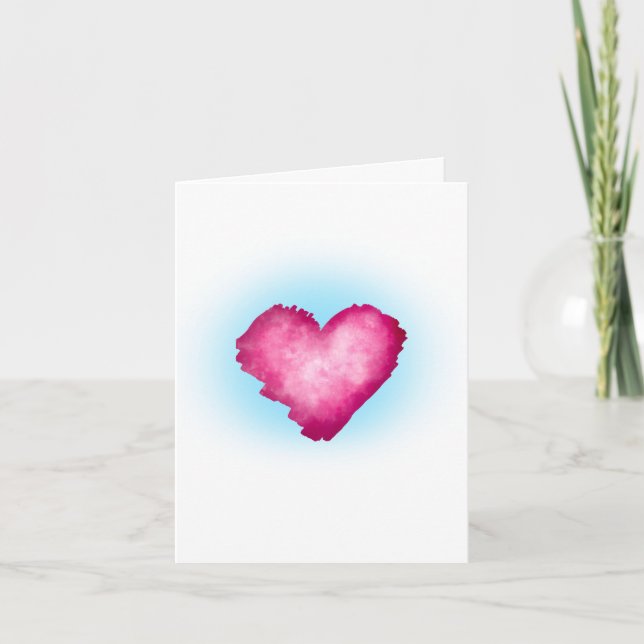 Ruby Heart Tacksamhetskort Inbjudan (Framsida)