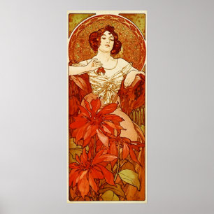 Ruby Illustration by Alphonse Mucha Poster