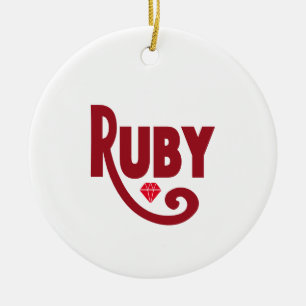 Ruby Julgransprydnad Keramik