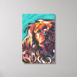 Ruby Kung Charles Cavalier Canvas Wrapped Pop Art