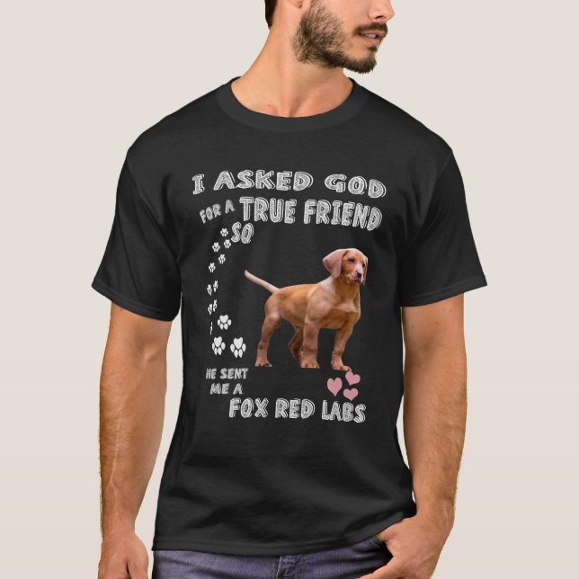 Ruby Labrador Hund Pappa, Mamma, citattecken, Cute T Shirt (Framsida)