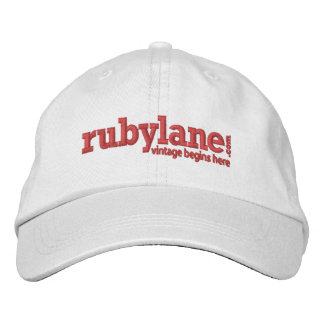 Ruby Lane justerbar hatt Broderad Keps