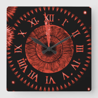 Ruby Midnight Clock Fyrkantig Klocka