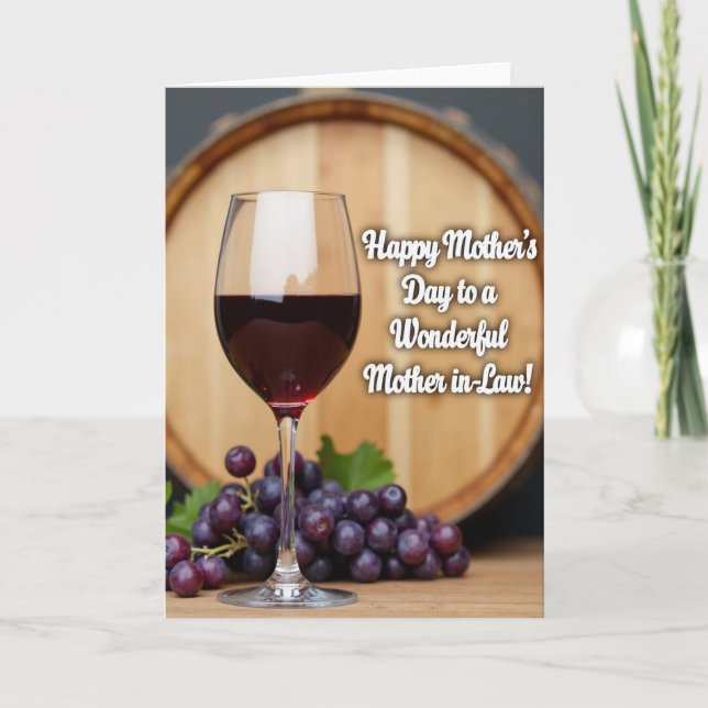 Ruby Morsdag Vin Kort (Framsida)