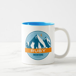 Ruby Mountains Nevada Stars Måne Två-Tonad Mugg