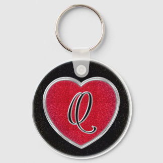 Ruby och Onyx Monogram Keychain Nyckelring