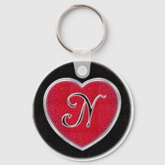 Ruby och Onyx Monogram Keychain Nyckelring