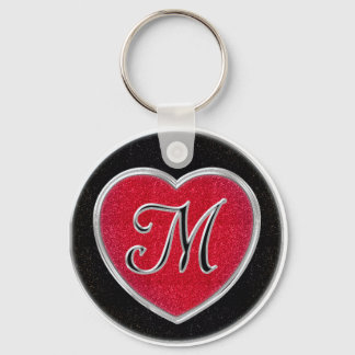 Ruby och Onyx Monogram Keychain Nyckelring