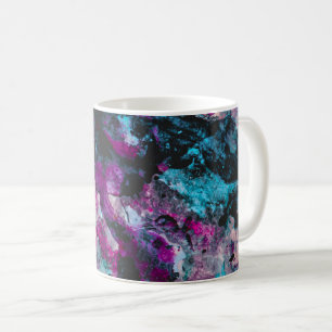 Ruby och Sapphire Crystal Geode Abstrakt Kaffemugg