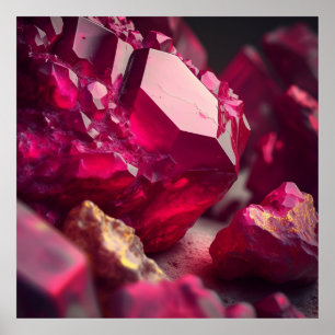 Ruby Ore Makro Poster - Enorm marble Deposit Pr