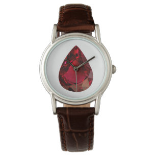 Ruby Pear form Red Watch Armbandsur